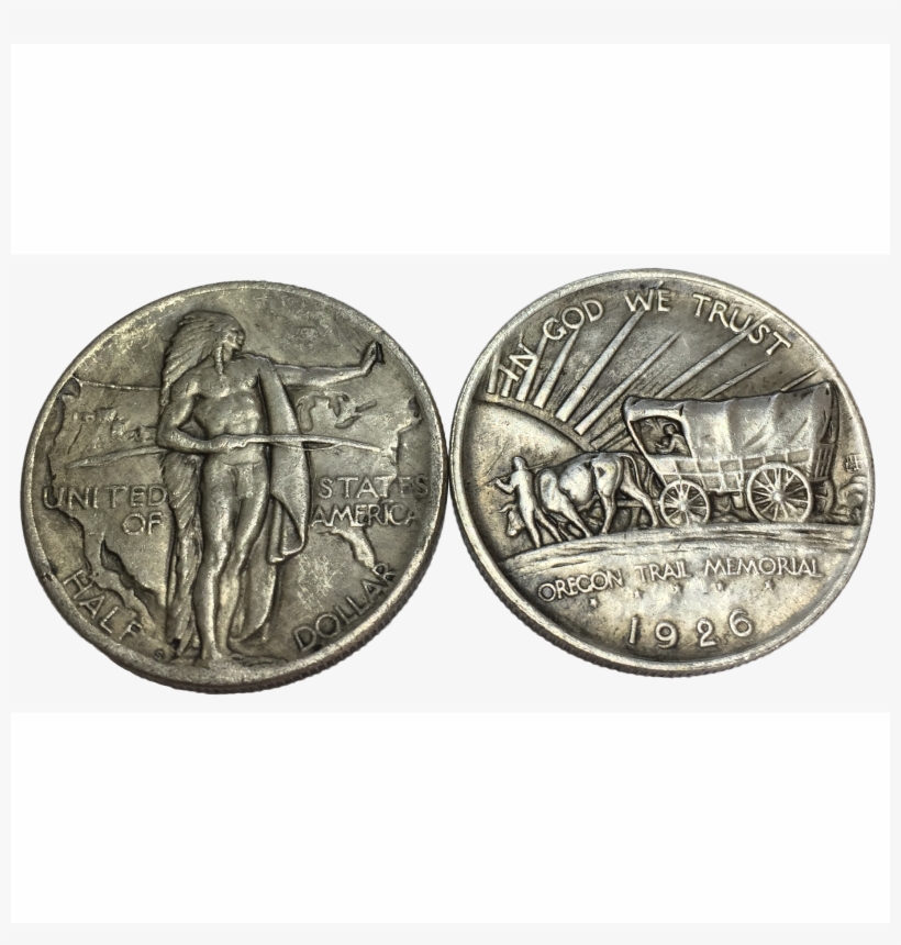 Oregon Trail Half Dollar Coin - Coin, transparent png #3944651