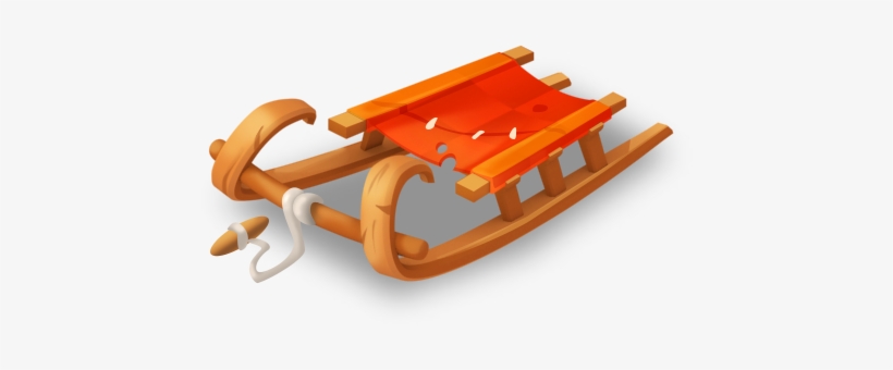 Snow Sledge - Snow Sled Png, transparent png #3944778