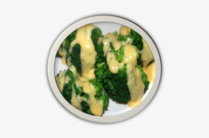 Broccoli With Creamy Cheese Sauce - Cruciferous Vegetables, transparent png #3946312