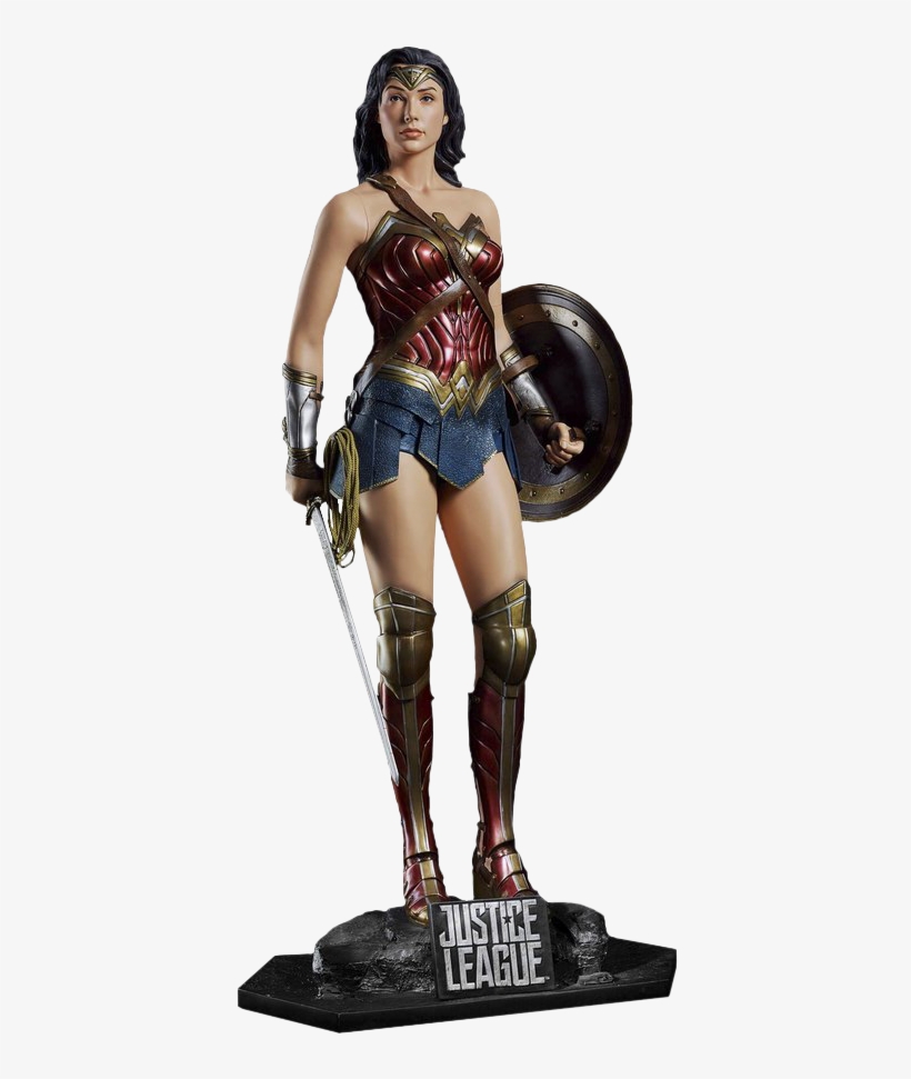 Justice League Wonder Woman - Wonder Woman Life Size Statue, transparent png #3946842