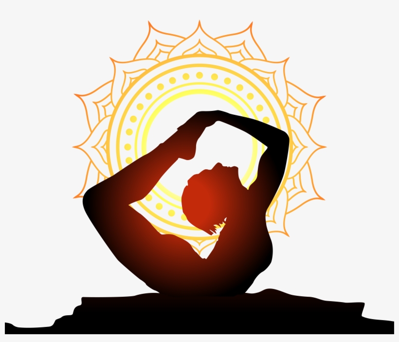 Women Performing Yoga With Sun Background Yoga Logo - Yoga Vectors For Logo, transparent png #3947265