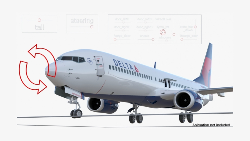 Boeing 737 900 Er Delta With Interior And Doors Rigged - Boeing 737-900er, transparent png #3947798