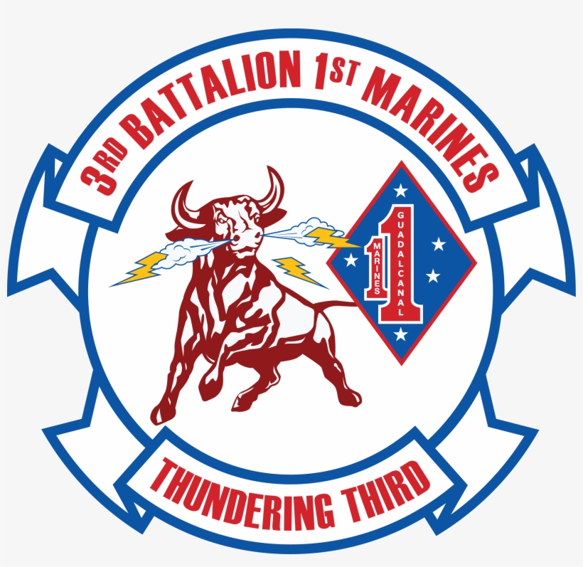3rd Battalion 1st Marine Regiment Of United States - 3rd Battalion 1st Marines Logo, transparent png #3947989