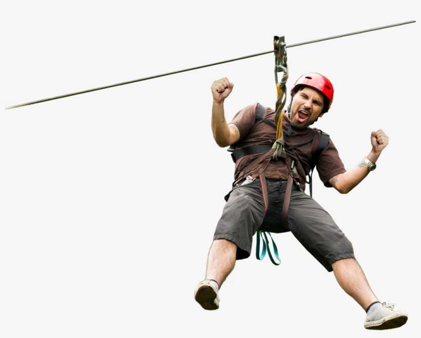 Got Adrenaline A New Adventure Park On Oahu Awaits - Man In Zipline Png, transparent png #3948075