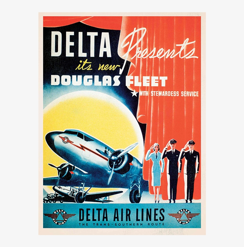 Poster-delta Douglas Fleet - Vintage Travel Posters Delta, transparent png #3948076