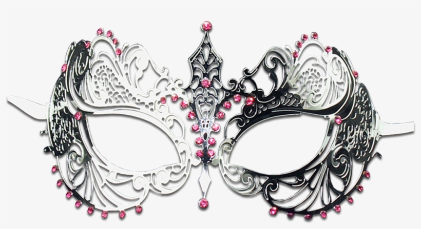 Silver Series Laser Cut Metal Venetian Pretty Masquerade - Kids & Play Luxury Mask Women's Laser Cut Metal, transparent png #3948215