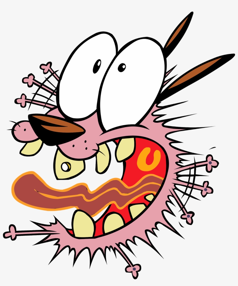Courage The Cowardly Dog Cartoon Character, Courage - Courage The Cowardly Dog Vector, transparent png #3948862