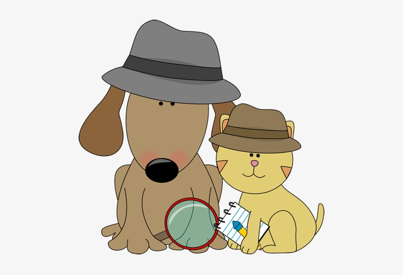 Detective Dog And Cat - Cat And Dog Detectives, transparent png #3949231