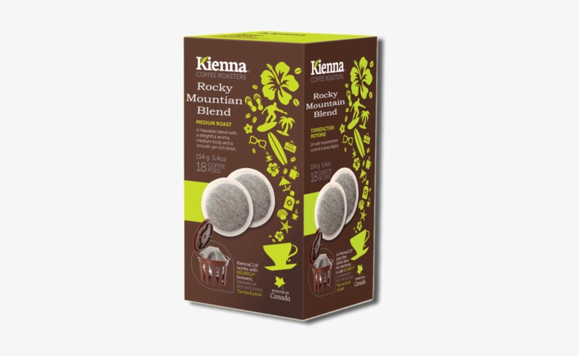 Kienna Pods Rocky Mountain Blend - Kienna Coffee Roasters Kona Style Coffee Pods, transparent png #3949397