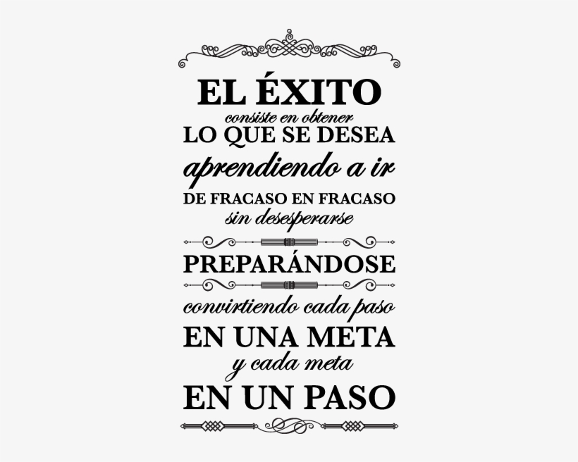 Vinilos Decorativos Citas Y Frases El Éxito - Frases Emotivas De Exito, transparent png #3949563
