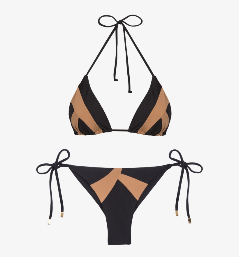Black Wave Triangle Bikini - Oneill Black Out Sp17 Tie Side Womens Bikini Bottom, transparent png #3949665