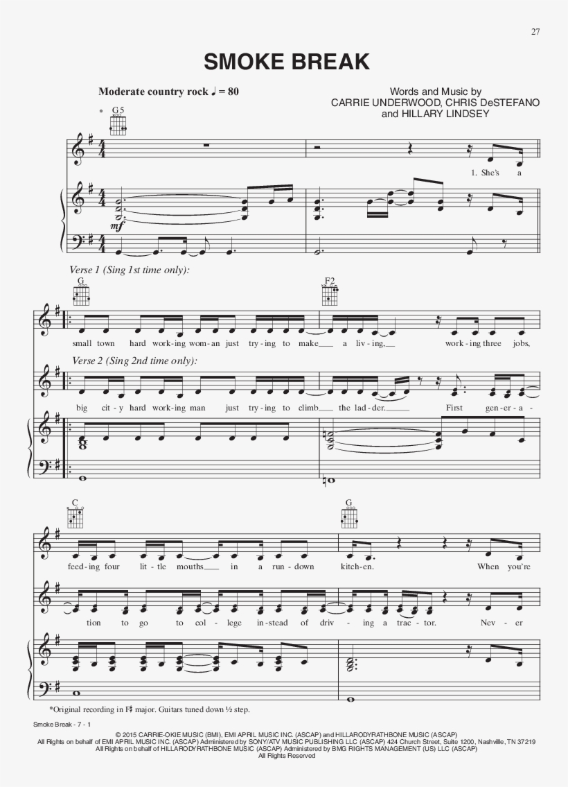 Storyteller By Carrie Underwood J W Pepper Sheet Music - Carrie Underwood Dirty Laundry Easy Sheet Music, transparent png #3950003