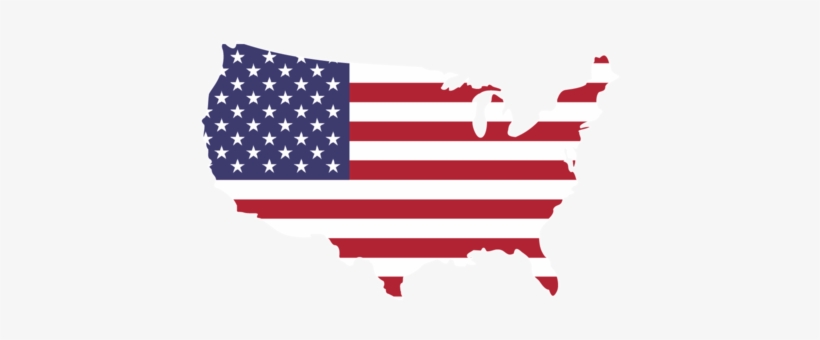 The American Co - Us Flag Shape Of Usa, transparent png #3950461