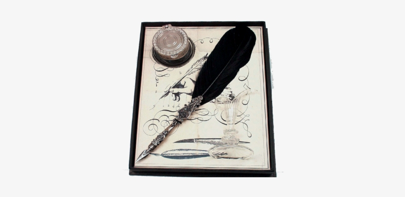 Rubinato 7342 Feather Pen Rest And Inkwell Set, transparent png #3950489