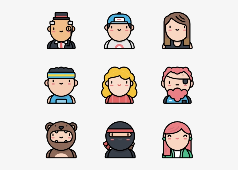 Kawaii Avatars - Cartoon, transparent png #3950515