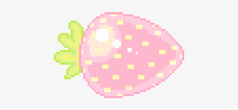 Kawaii, Pixel Art, And Strawberry Image - Kawaii Strawberry Pixel, transparent png #3950570