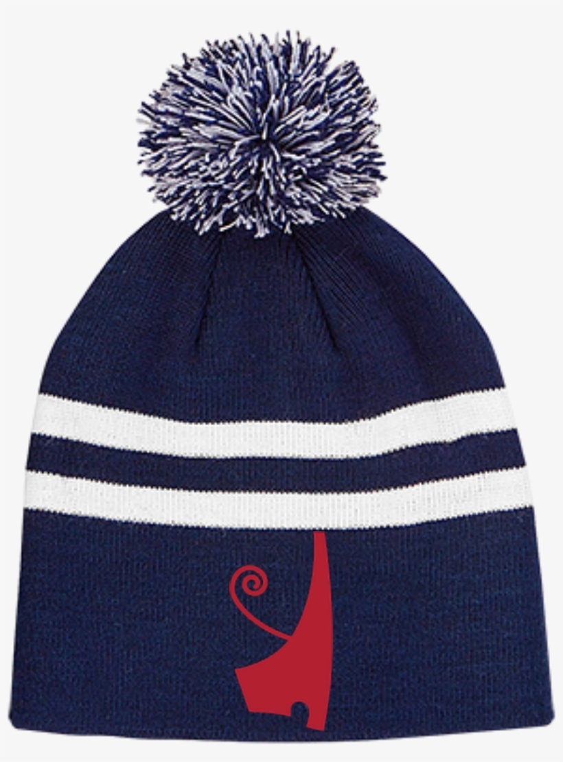 Red Deshret Striped Pom Beanie - Maserati Tt122 Team 365 Striped Pom Beanie, transparent png #3950955