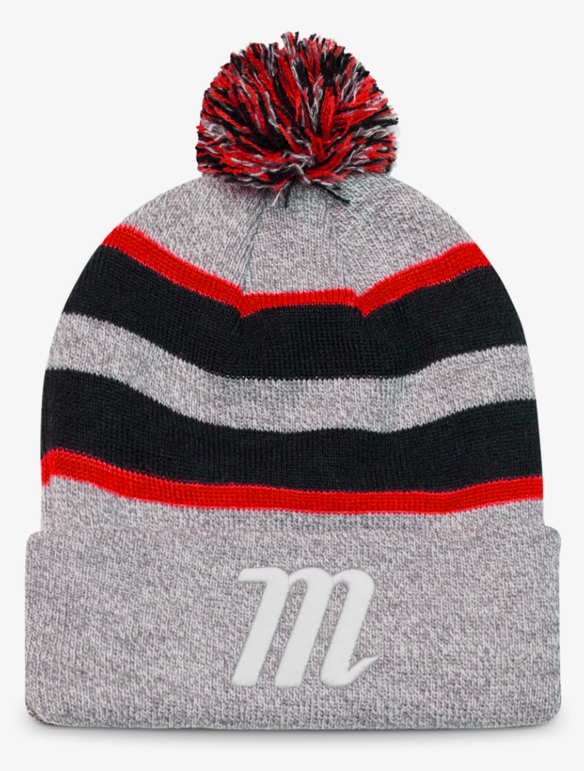 Marucci Knit Beanie Hat With Pom Pom Top - Hat With Pom Pom On Top, transparent png #3951047