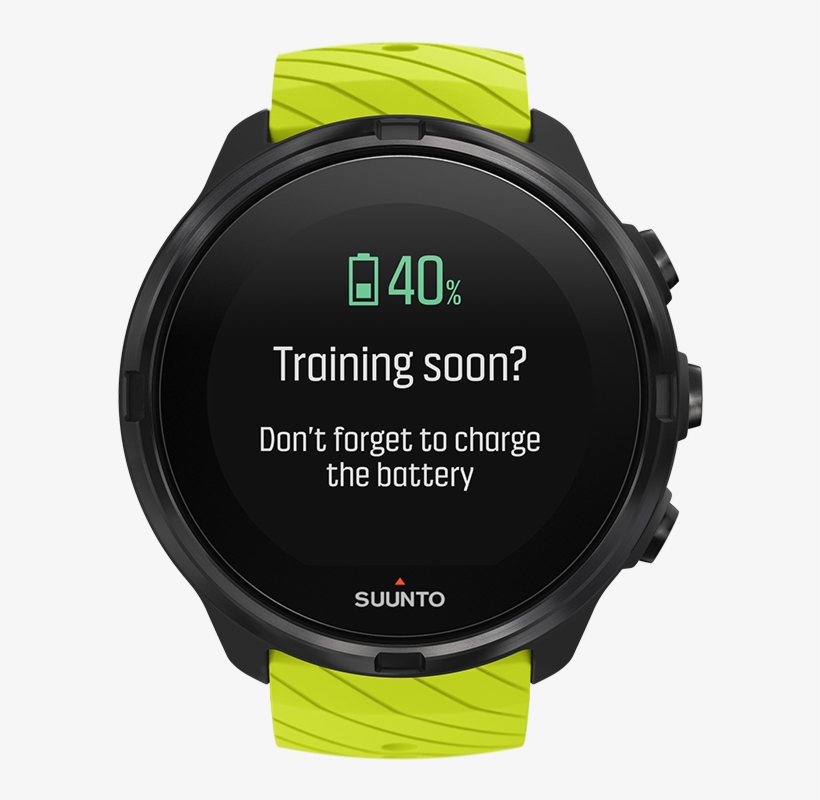 Suunto 9 G1 Lime, transparent png #3951073