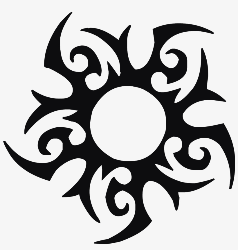 Tribal Sun - Tribal Sun Tattoo Png, transparent png #3952246