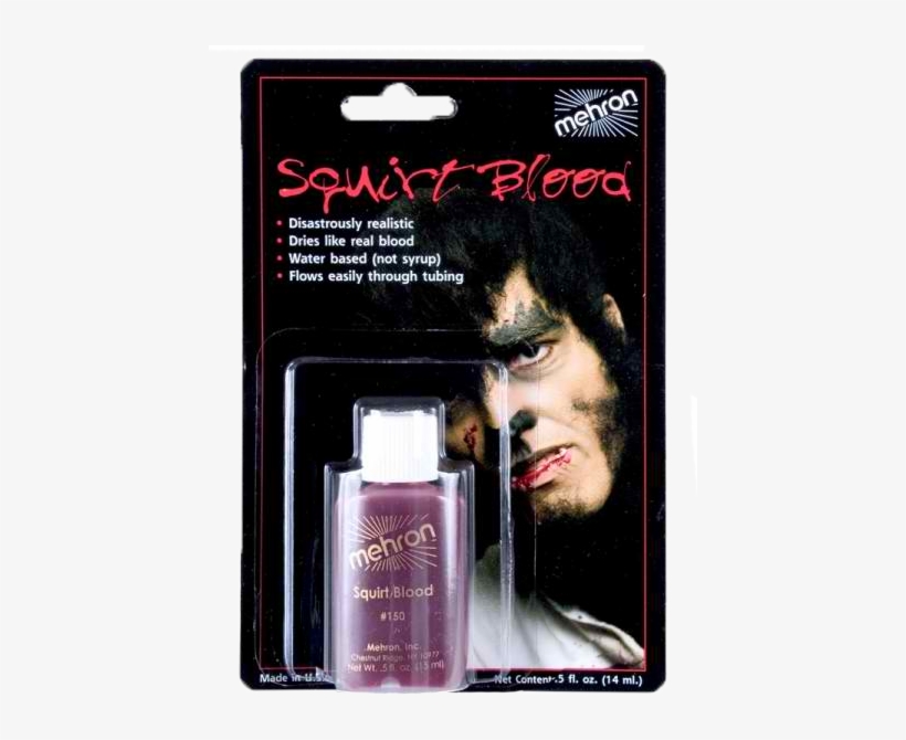 0 - 5 - Mehron Dark Venous Performance Squirt Blood, transparent png #3952377