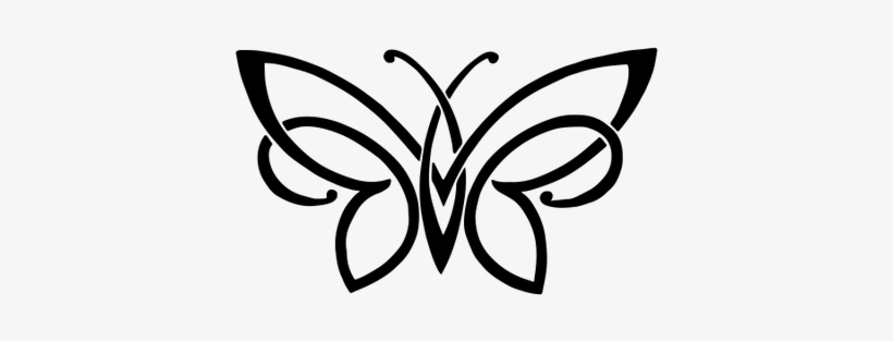 Simple Butterfly Tattoo - Simple Easy Tattoo Designs, transparent png #3952447