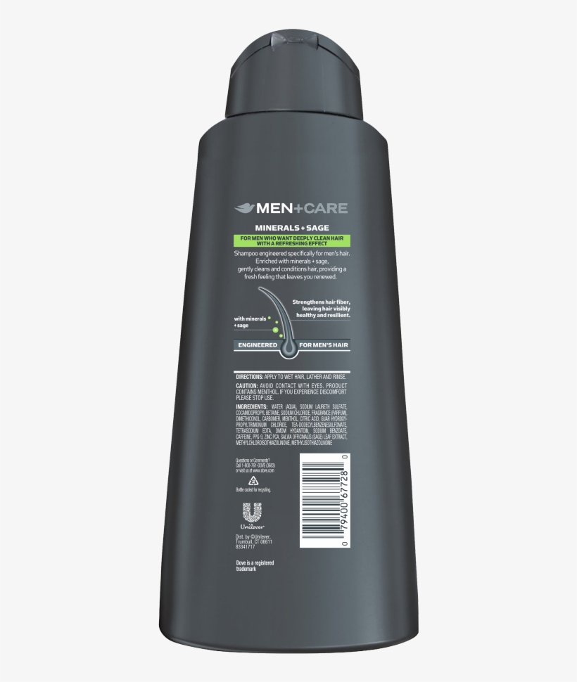Dove Men Shampoo Ingredients, transparent png #3952513