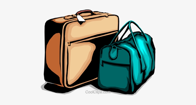 Suitcases Royalty Free Vector Clip Art Illustration - Duffel Bag Free Clipart, transparent png #3952646