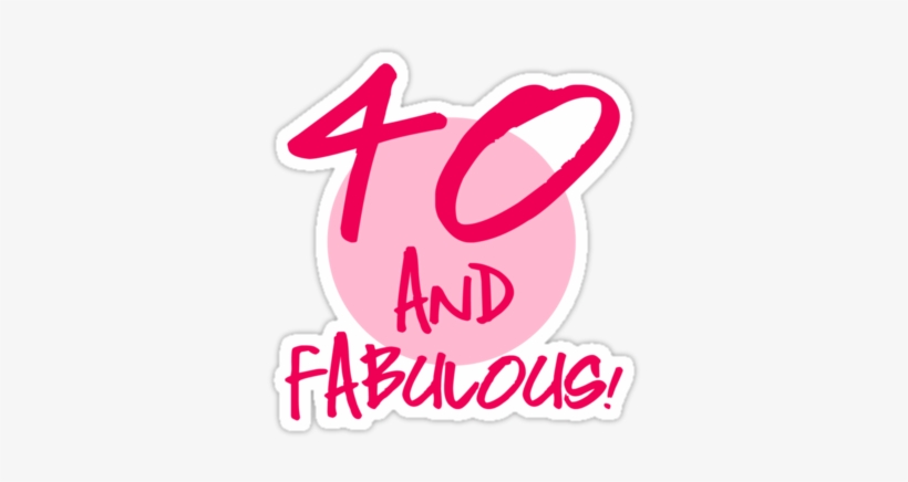 40th Birthday 75x7fb Clipart - 40 And Fabulous Greeting Card, transparent png #3952761