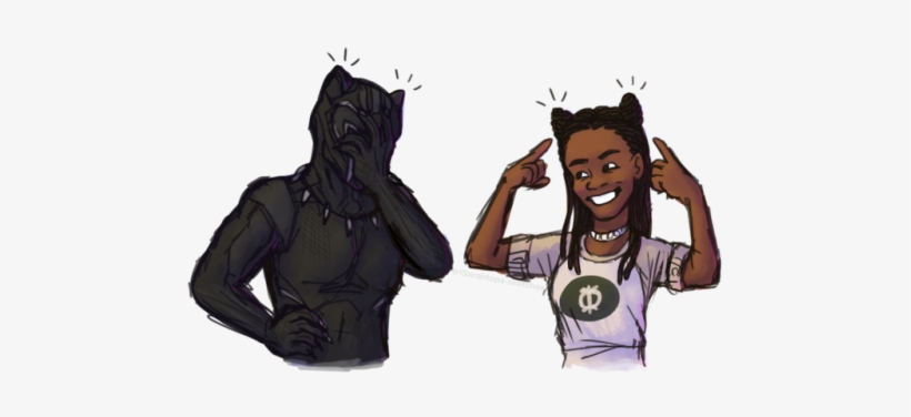 Black Panther And Shuri, transparent png #3952877