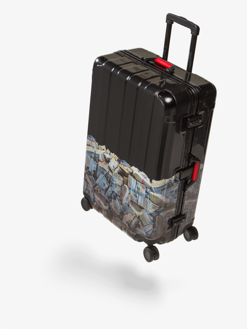 Sprayground- Money Rolled 29" Full Size Luggage Luggage - Sprayground Camo Luggage, transparent png #3952952