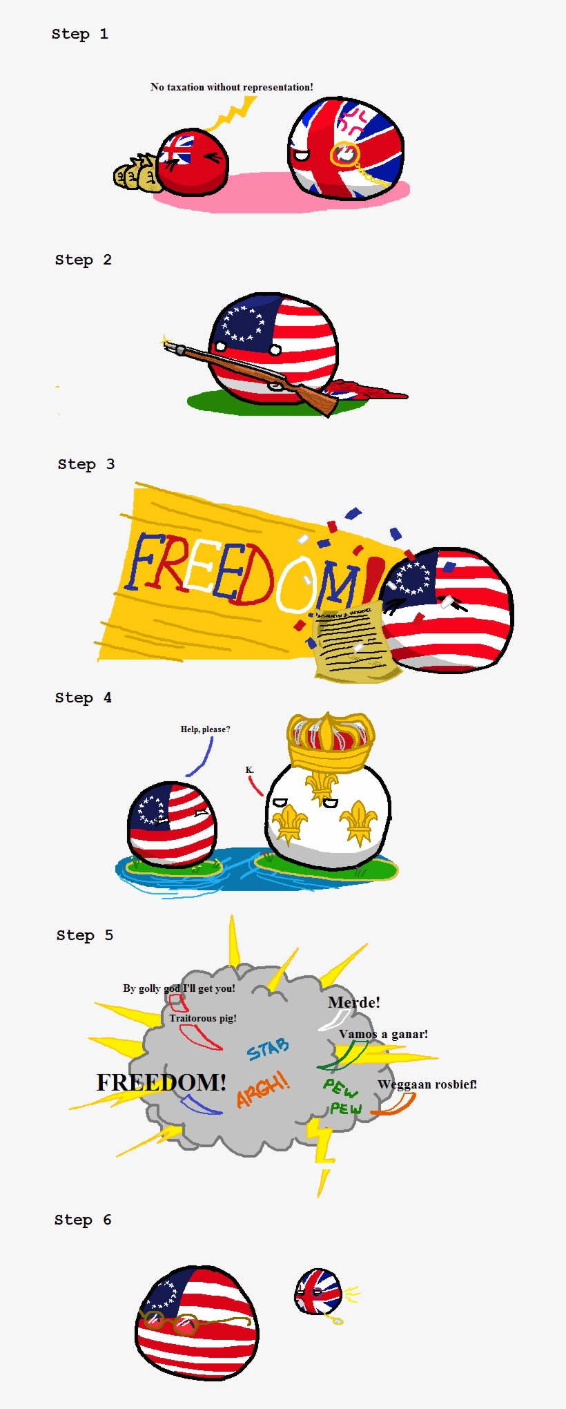 American Revolution - American Civil War Polandball, transparent png #3953634