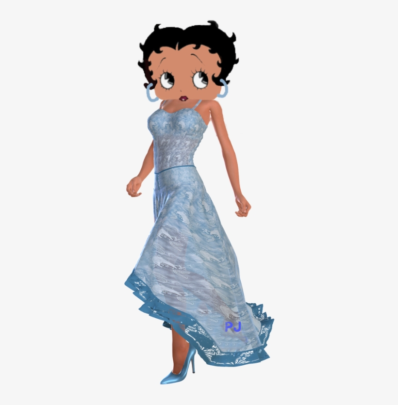 Photo Blue-dress - Sexy Betty Boop 200, transparent png #3954214