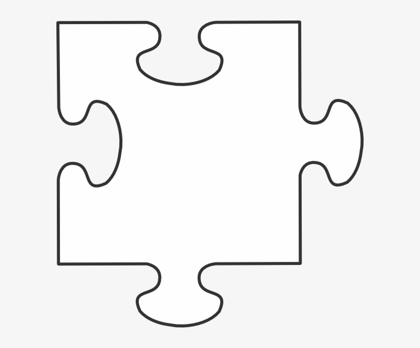 Individual Puzzle Pieces Clipart 2 By James - Large Puzzle Piece Outline, transparent png #3954351