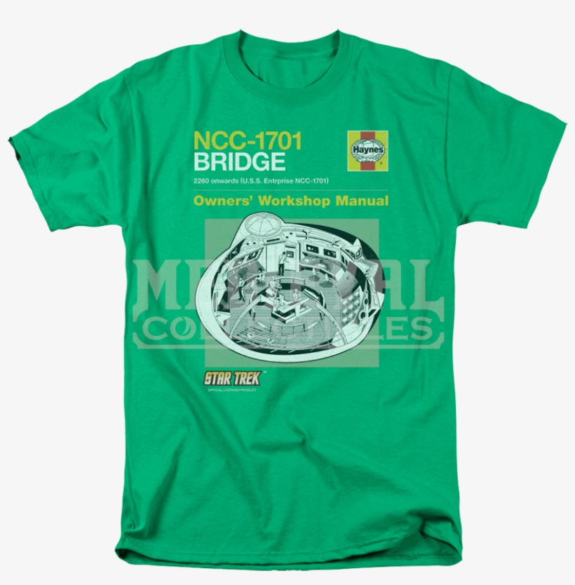 Star Trek Bridge Manual T-shirt - Green Lantern Ring First T-shirt, transparent png #3954374