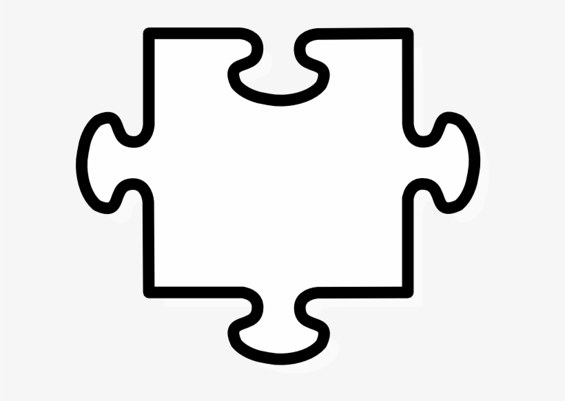 Green Jigsaw Puzzle Piece Large - Jigsaw Piece Black And White, transparent png #3954445
