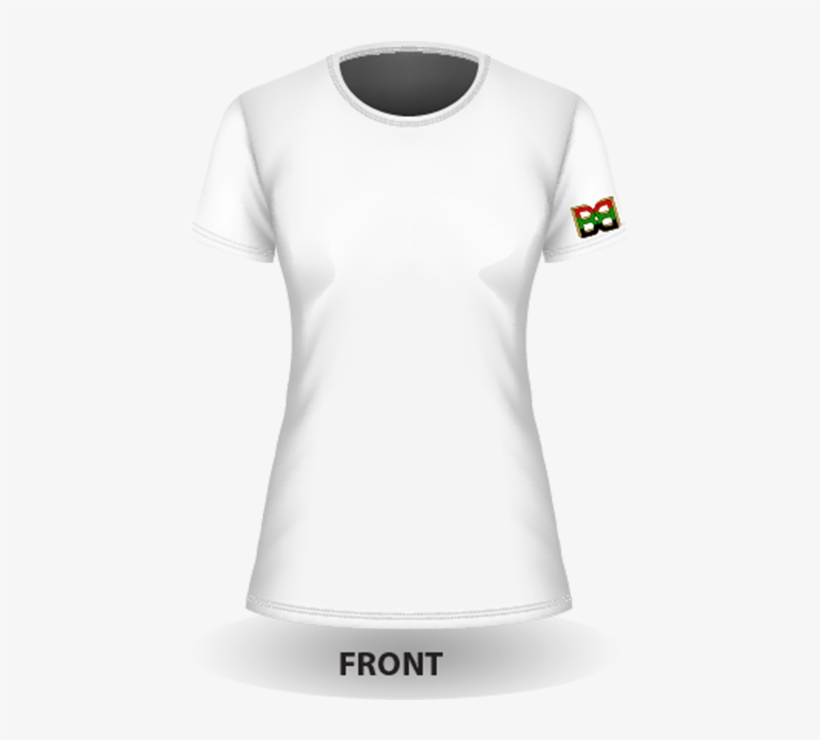 Simple Ladies White Tee Front - Active Shirt, transparent png #3956033