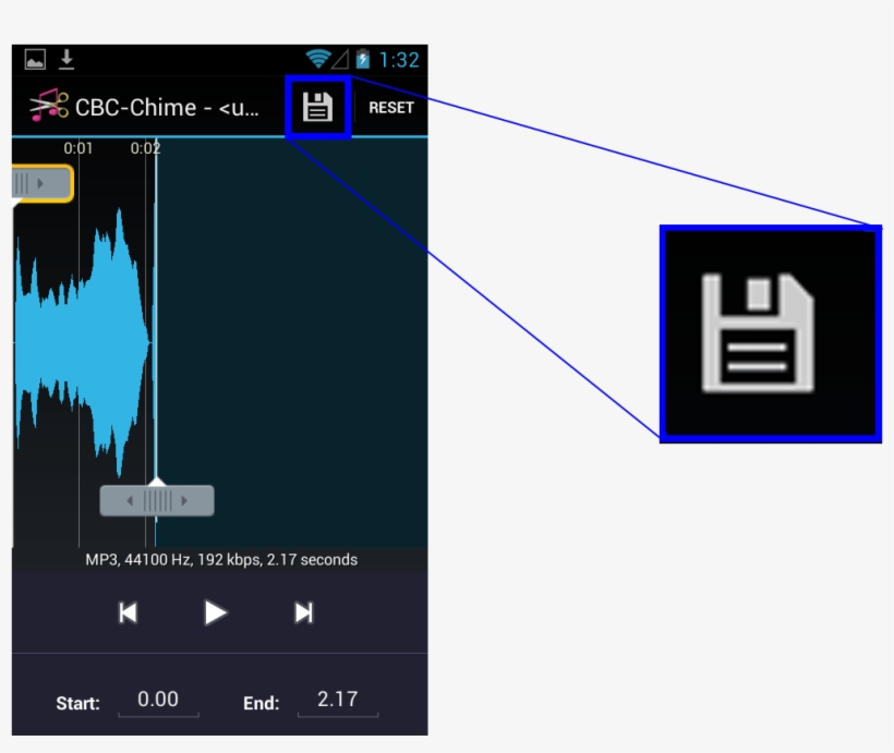 Ringdroid Save Button - Ringdroid, transparent png #3957129