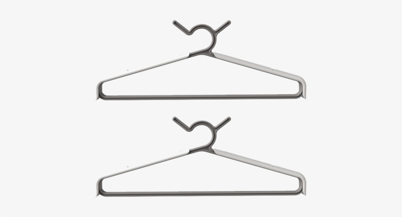 Two Pack Hanger - Clothes Hanger, transparent png #3957808