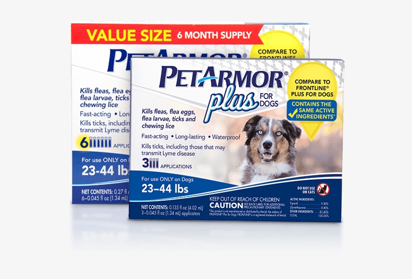 Petarmor Plus Flea And Tick Prevention For Medium Dogs - Petarmor - Plus For Dogs Flea And Tick Squeeze-on 45-88, transparent png #3957989