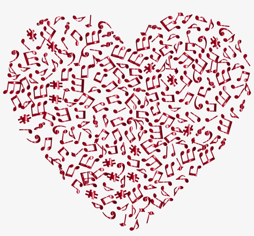 This Free Icons Png Design Of Crimson Musical Heart, transparent png #3958022