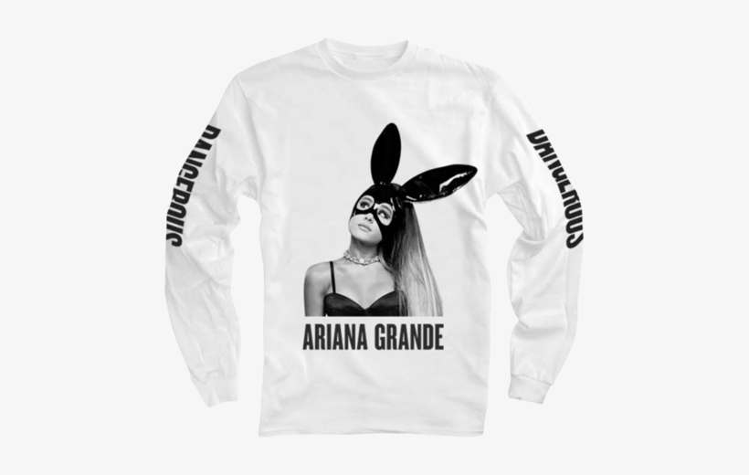 Ariana Grande Dangerous Woman Ls Tee - Ariana Grande Dangerous Woman Tour Hoodie, transparent png #3958238