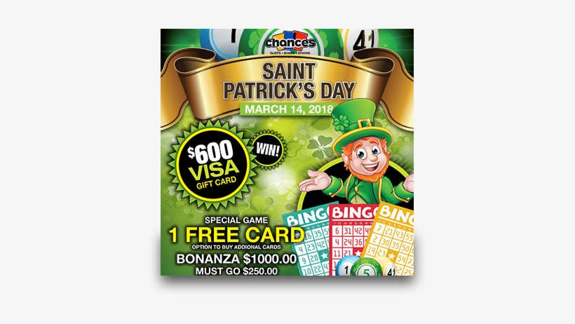 Patty's Day Bingo - Chances Kelowna, transparent png #3959218