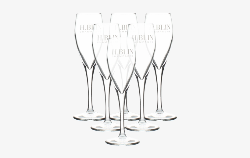 Box De 6 Champagne Flutes H - Wine Glass, transparent png #3959870