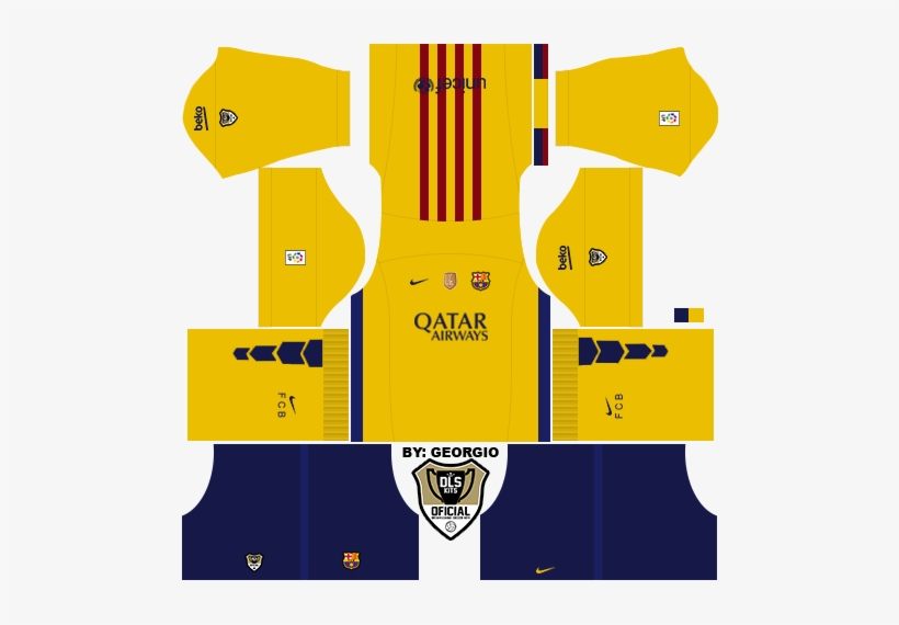 Logo & Kits Dream League Soccer 2016/17 - Dream League Soccer Kit Do Barcelona, transparent png #3960258