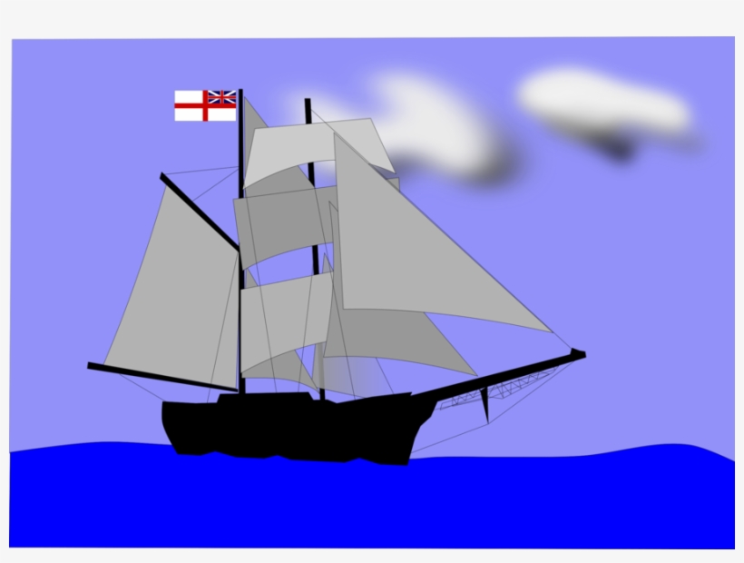 Ship Clipart Sail Brigantine Galleon - Ship, transparent png #3960339