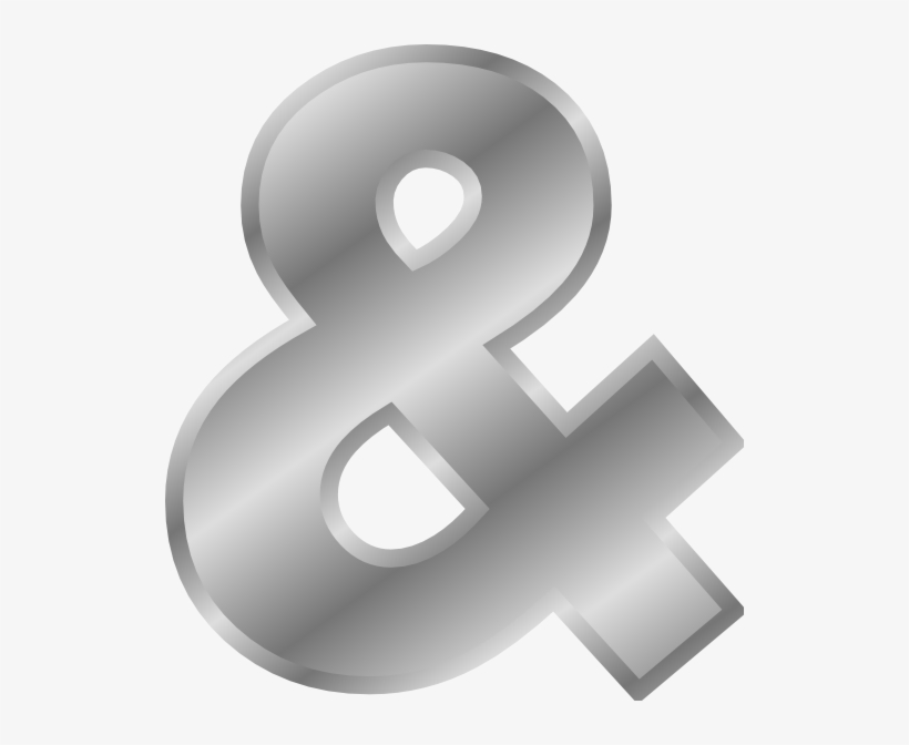 Free Vector Ampersand Effect Letters Alphabet Silver - Ampersand Symbol, transparent png #3960365