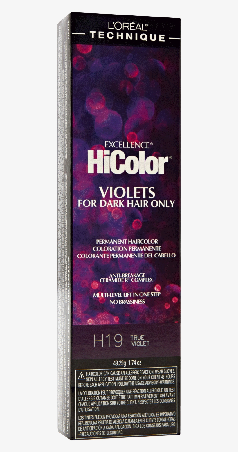 L'oreal H20 Red Violet Permanent Hair Color By Excellence - Deep Violet Hair Color Loreal, transparent png #3960367