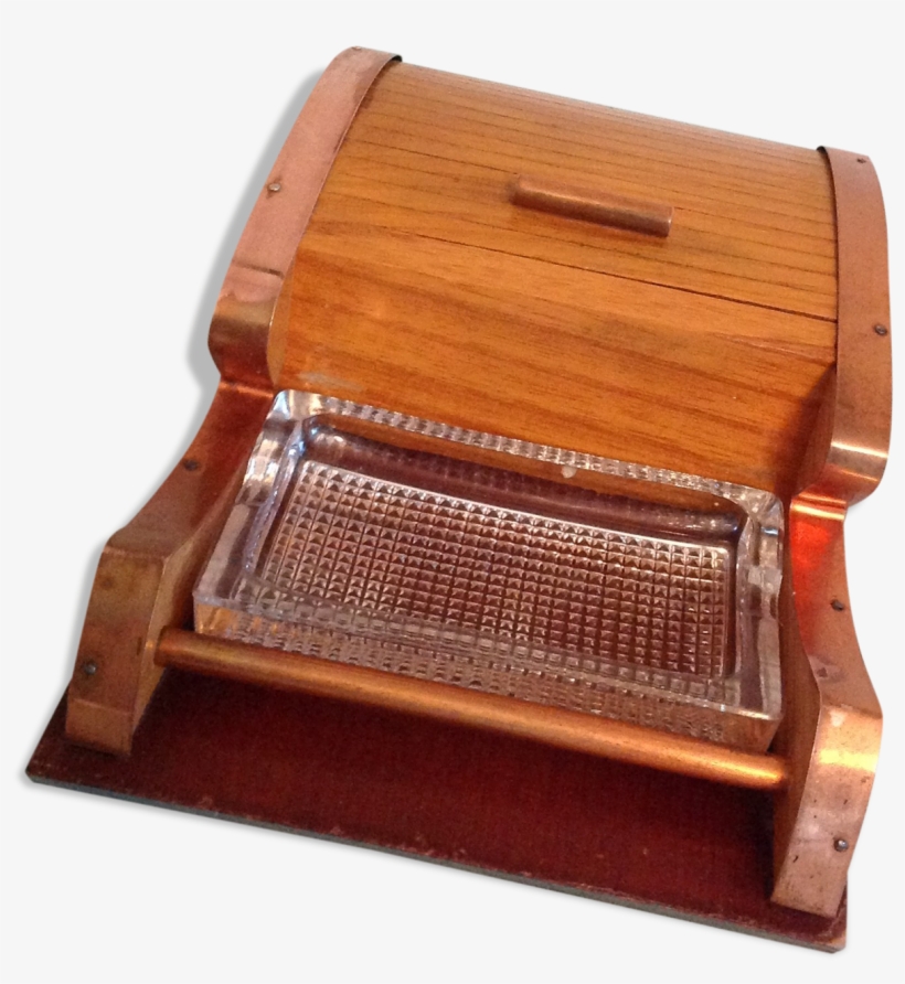 Glass Ashtray And Cigarette Box With Vintage 60's Curtain - Ashtray, transparent png #3961690