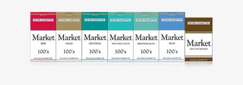 Market® Cigarettes - Market Gold Box Cigarettes, transparent png #3961810